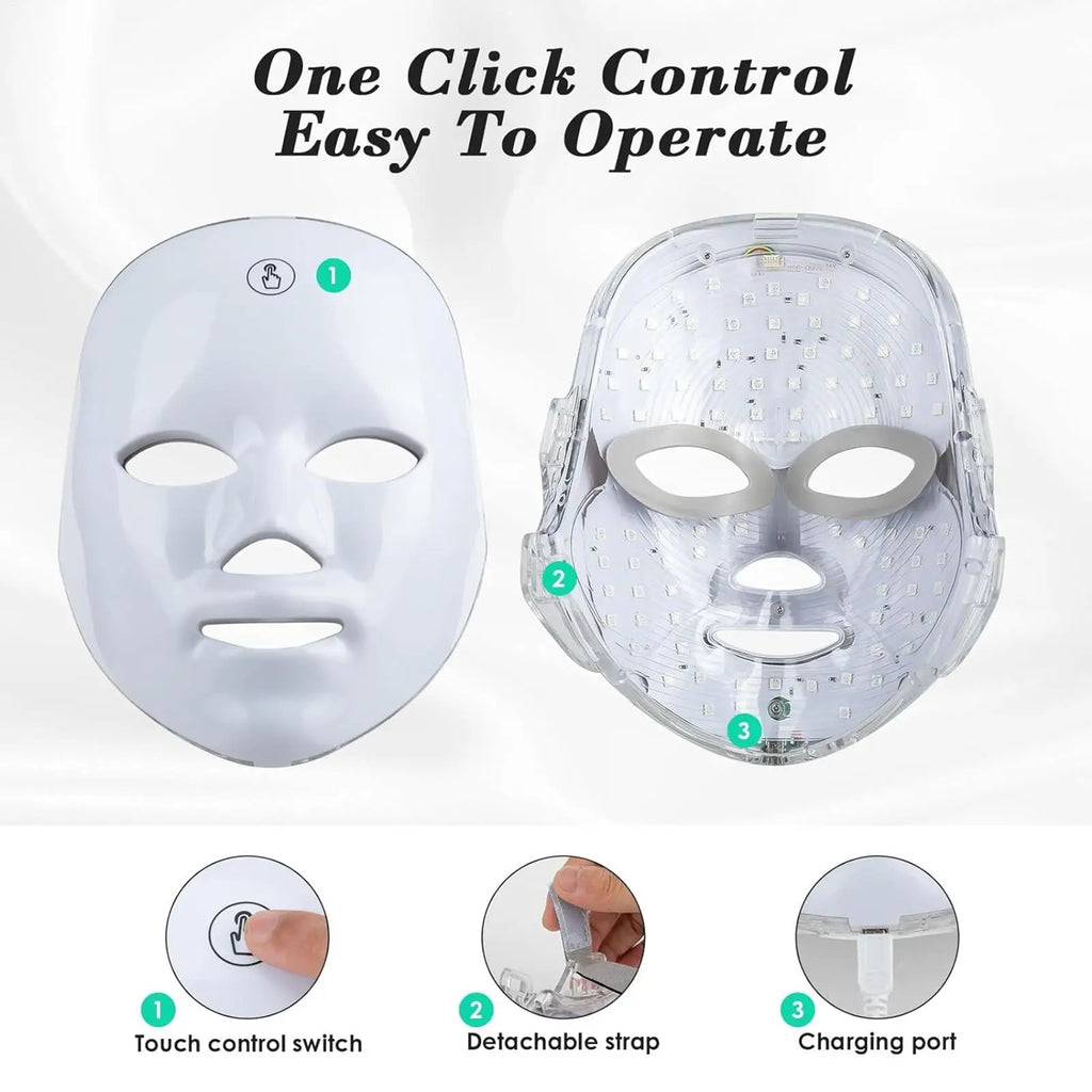 LED 7 color light touch model masque Face Masque face Photon Beauty Masque Skin Rejuvenation Whitening Tighten Face mask